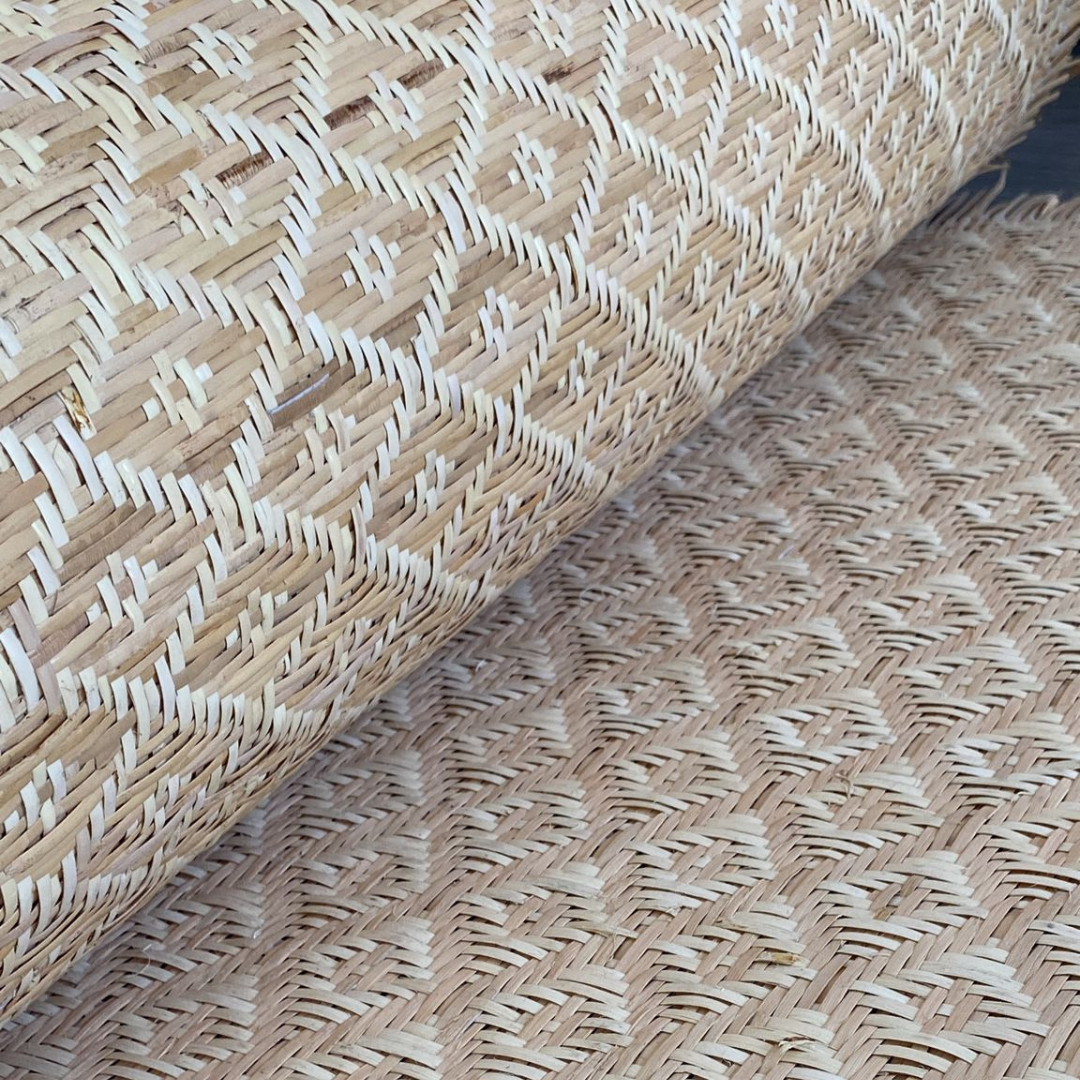 Rollo de Rejilla mimbre diamante 100% natural, 15 m